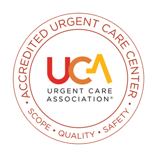 The Accredited Urgent Care Center logo from the Urgent Care Association.
