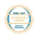 The accredited center badge from the MBSAQIP quality program.